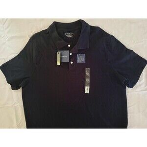 NWT Men's Croft And Barrow Signature Polo Shirt Navy Size XL TALL NEW